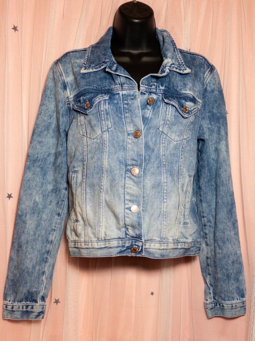 Forever 21 Acid Wash Quality Denim Jacket Size Small | Y2K Mallcore Indie Grunge
